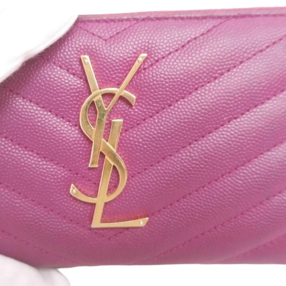 362338AM (C5) YVES Saint Laurent Wallet Long Pink Leather - Picture 8 of 11